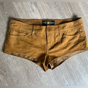 Lucky brand jeans 100% leather shorts